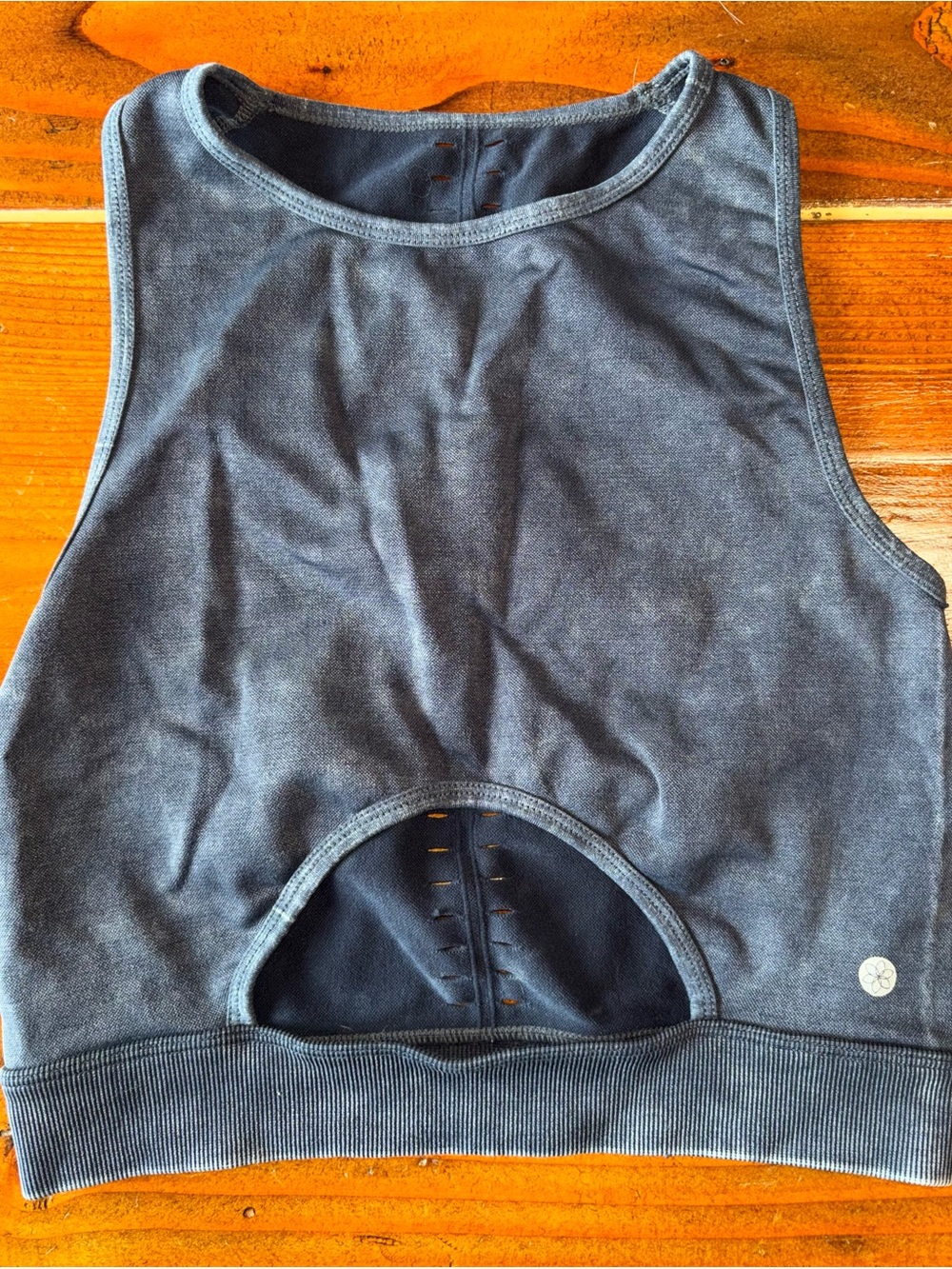 High-Neck Grey Sports Bra Crop Top - Women's Activewear